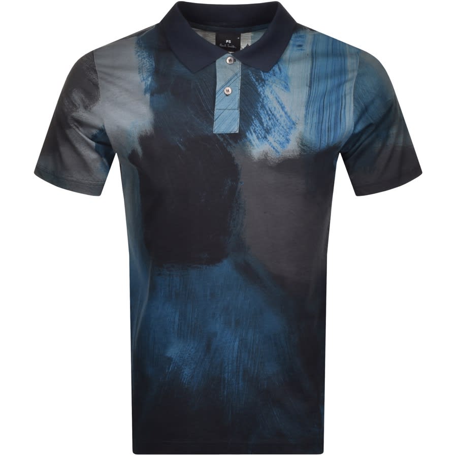 Alternative Image for ProductPS By Paul Smith Paint Stroke Polo T Shirt Blue1